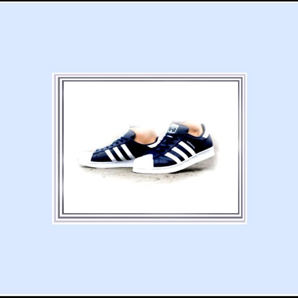 New Men\'s Adidas Superstar Blue & White Athletic Shoes/Sneakers, 10 main image 11